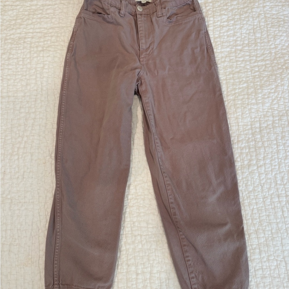 Madewell Mauve Textured Pants